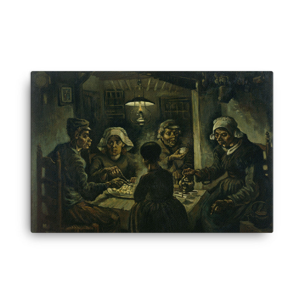 Gerahmte Leinwand - Van Gogh, Katoffelesser 1885 ohne Rahmen / 61x91 cm (24″×36″) artlia