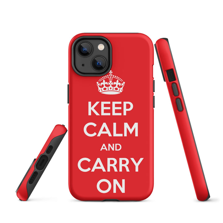 Hardcase iPhone® Handyhülle - Keep Calm and Carry on iPhone 14 artlia