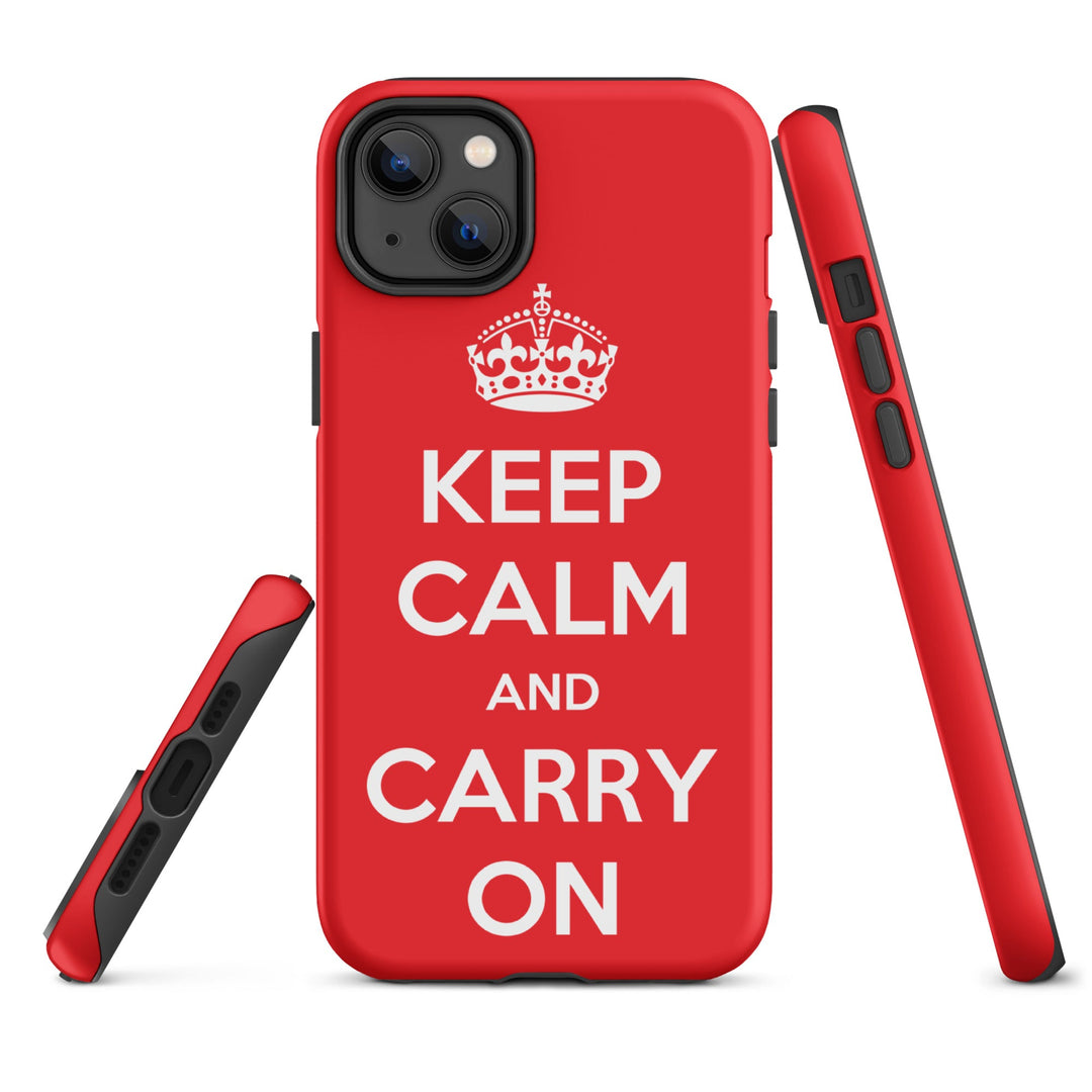 Hardcase iPhone® Handyhülle - Keep Calm and Carry on iPhone 14 Plus artlia