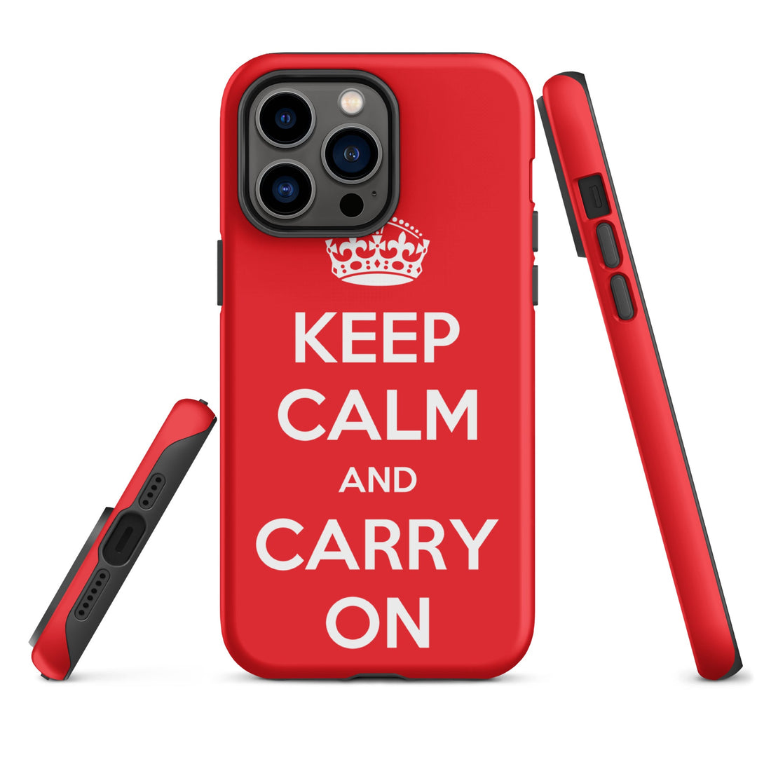 Hardcase iPhone® Handyhülle - Keep Calm and Carry on iPhone 14 Pro Max artlia