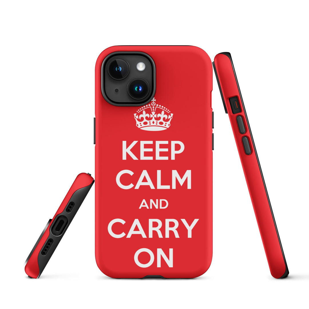 Hardcase iPhone® Handyhülle - Keep Calm and Carry on iPhone 15 artlia