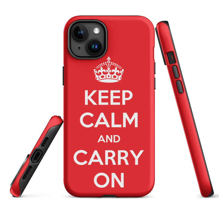 Hardcase iPhone® Handyhülle - Keep Calm and Carry on iPhone 15 Plus artlia