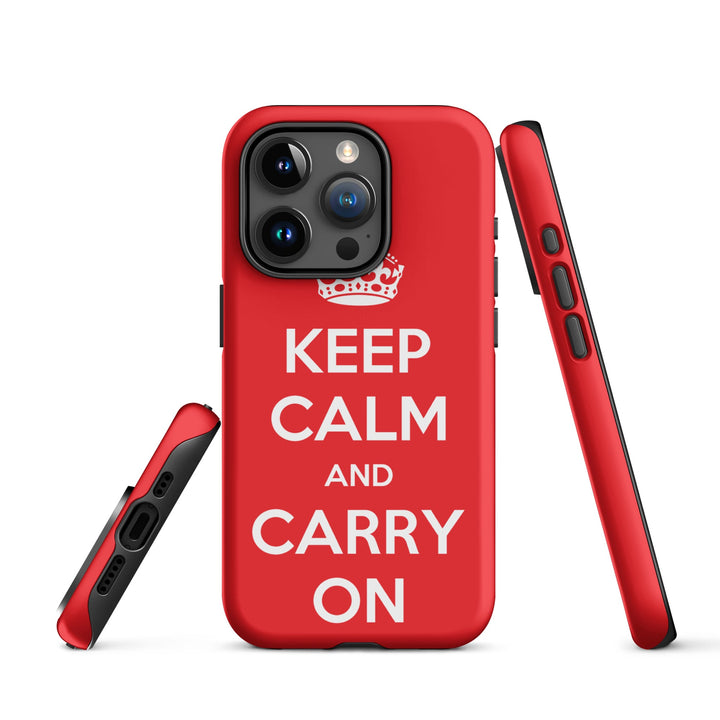 Hardcase iPhone® Handyhülle - Keep Calm and Carry on iPhone 15 Pro artlia