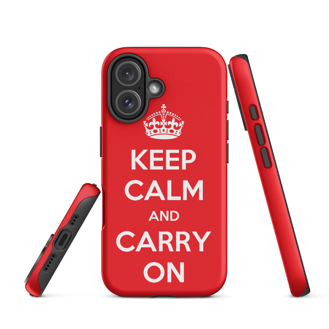 Hardcase iPhone® Handyhülle - Keep Calm and Carry on iPhone 16 artlia