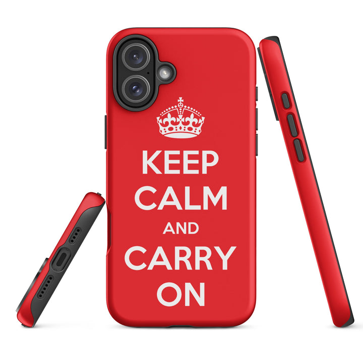 Hardcase iPhone® Handyhülle - Keep Calm and Carry on iPhone 16 Plus artlia
