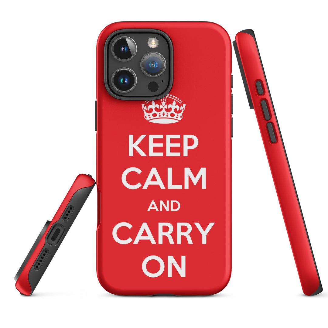 Hardcase iPhone® Handyhülle - Keep Calm and Carry on iPhone 16 Pro Max artlia