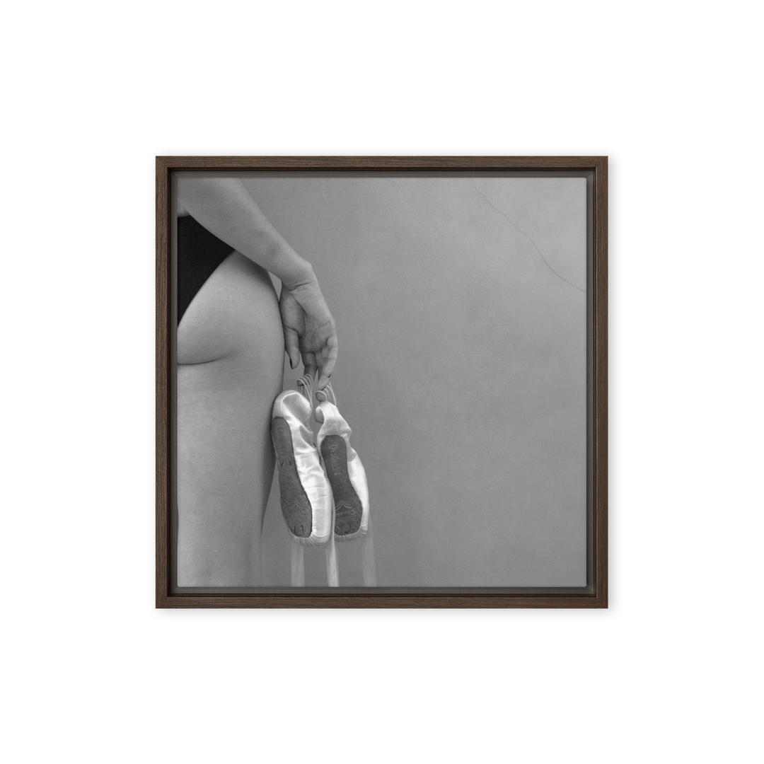 Leinwand - Ballettschuhe Braun / 41x41 cm (16″×16″) artlia
