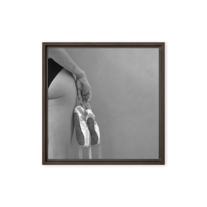 Leinwand - Ballettschuhe Braun / 41x41 cm (16″×16″) artlia