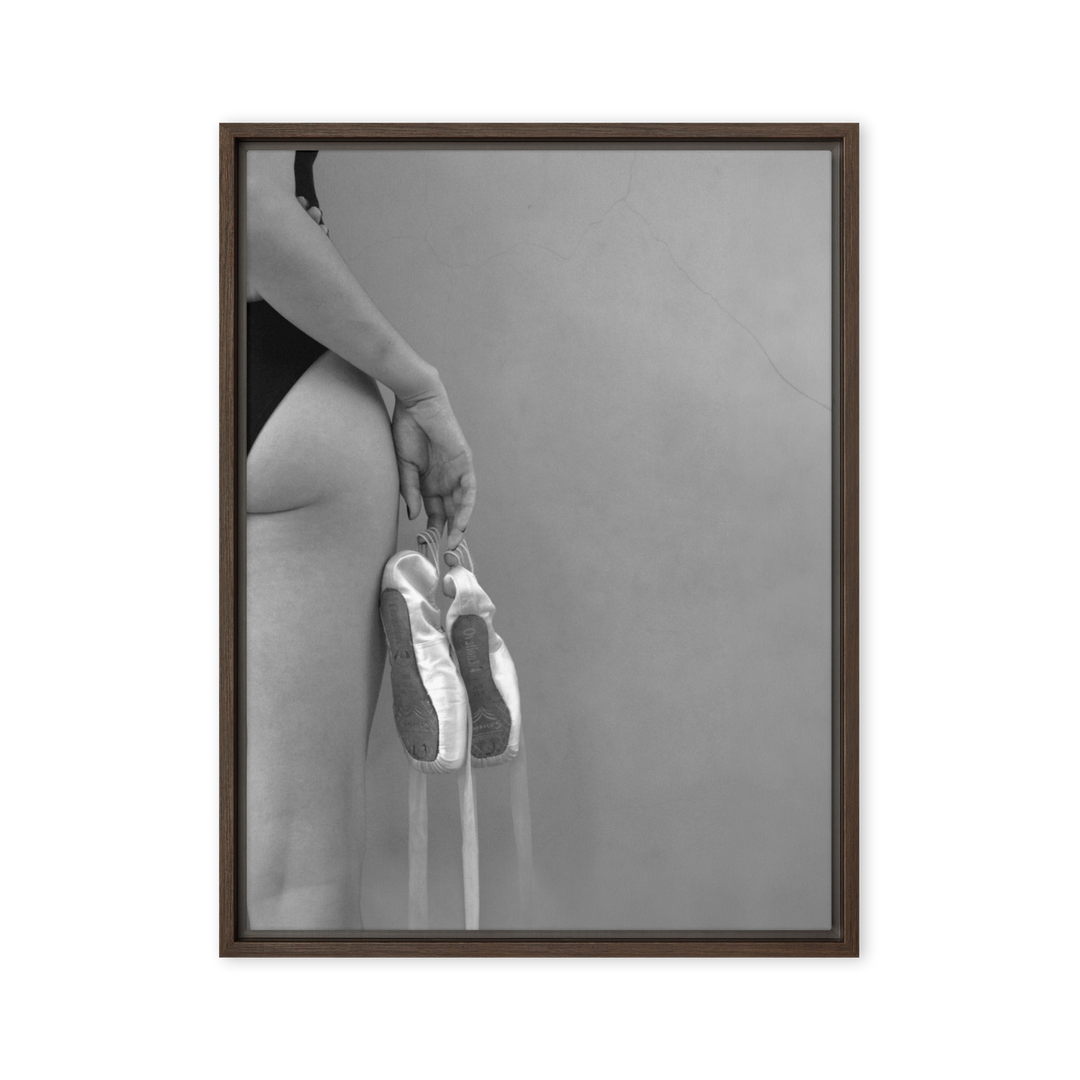 Leinwand - Ballettschuhe Braun / 46x61 cm (18″×24″) artlia