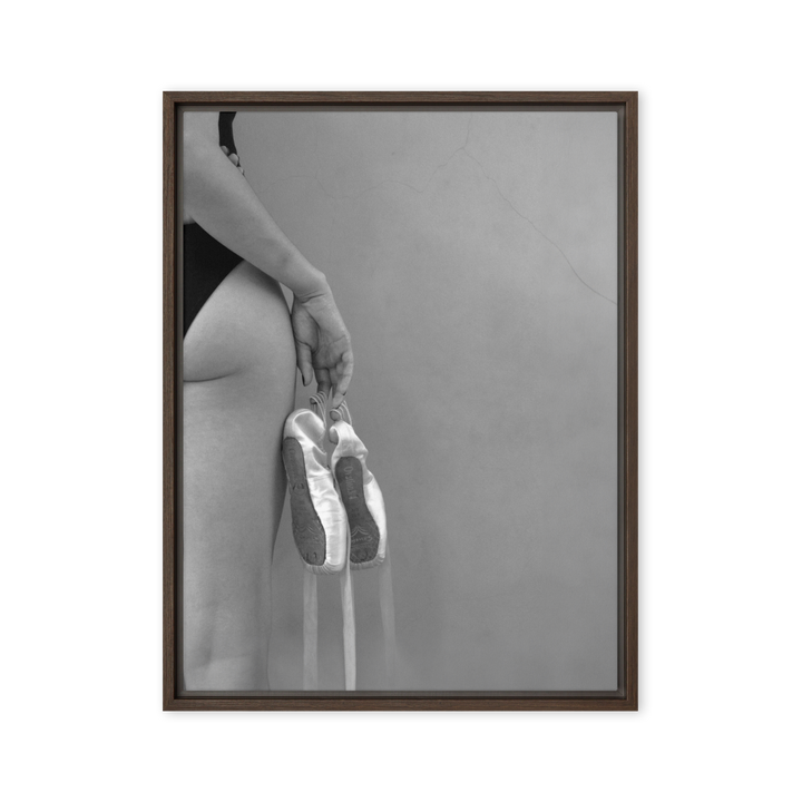 Leinwand - Ballettschuhe Braun / 46x61 cm (18″×24″) artlia