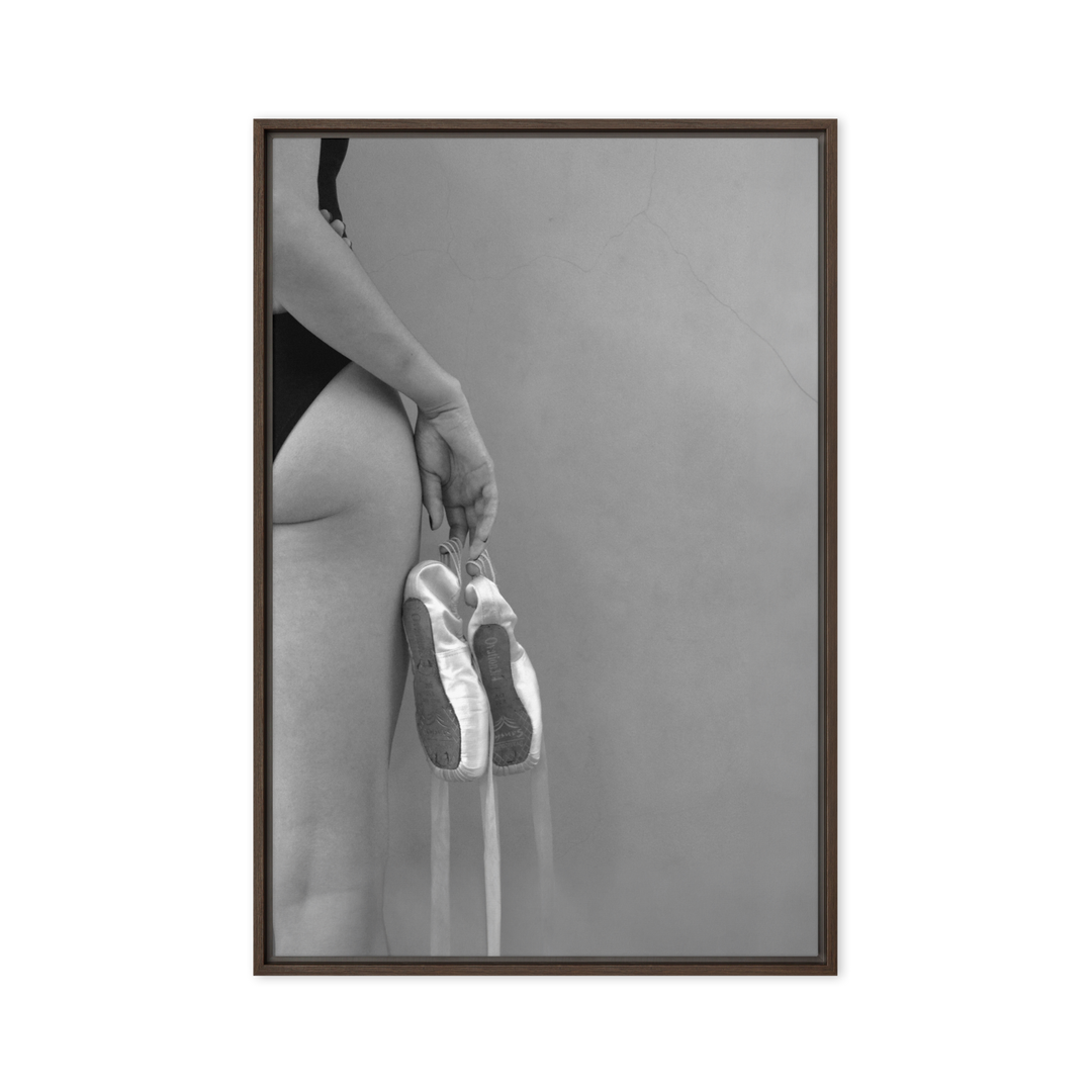 Leinwand - Ballettschuhe Braun / 61x91 cm (24″×36″) artlia