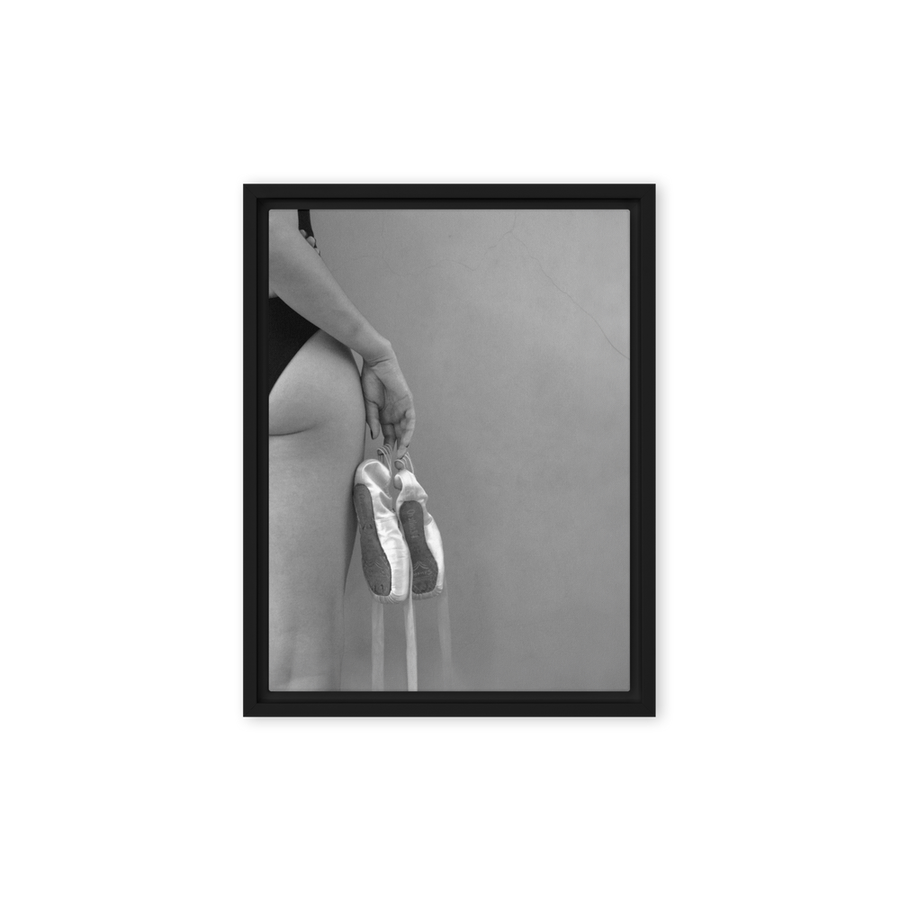 Leinwand - Ballettschuhe Schwarz / 31x41 cm (12″×16″) artlia