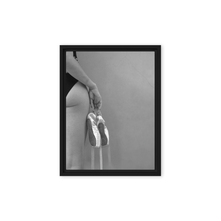 Leinwand - Ballettschuhe Schwarz / 31x41 cm (12″×16″) artlia