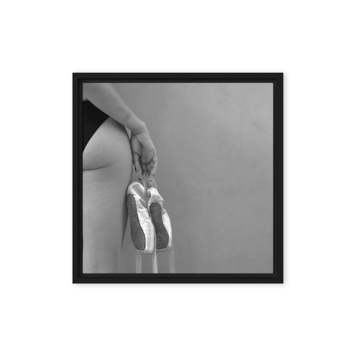 Leinwand - Ballettschuhe Schwarz / 41x41 cm (16″×16″) artlia