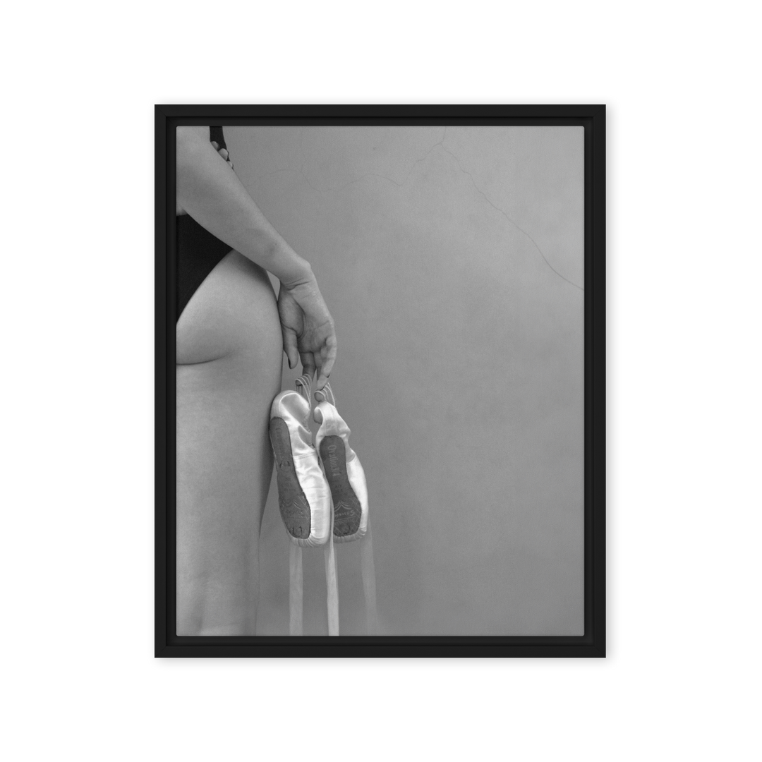 Leinwand - Ballettschuhe Schwarz / 41x51 cm (16″×20″) artlia