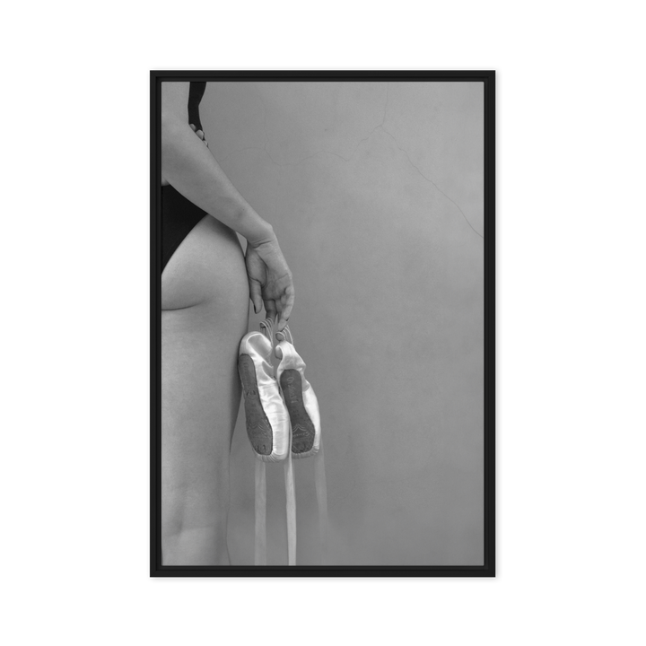 Leinwand - Ballettschuhe Schwarz / 61x91 cm (24″×36″) artlia