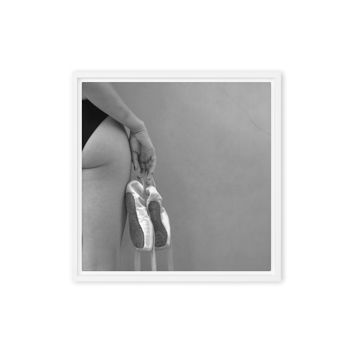 Leinwand - Ballettschuhe Weiß / 41x41 cm (16″×16″) artlia