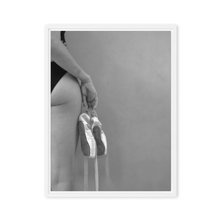 Leinwand - Ballettschuhe Weiß / 46x61 cm (18″×24″) artlia
