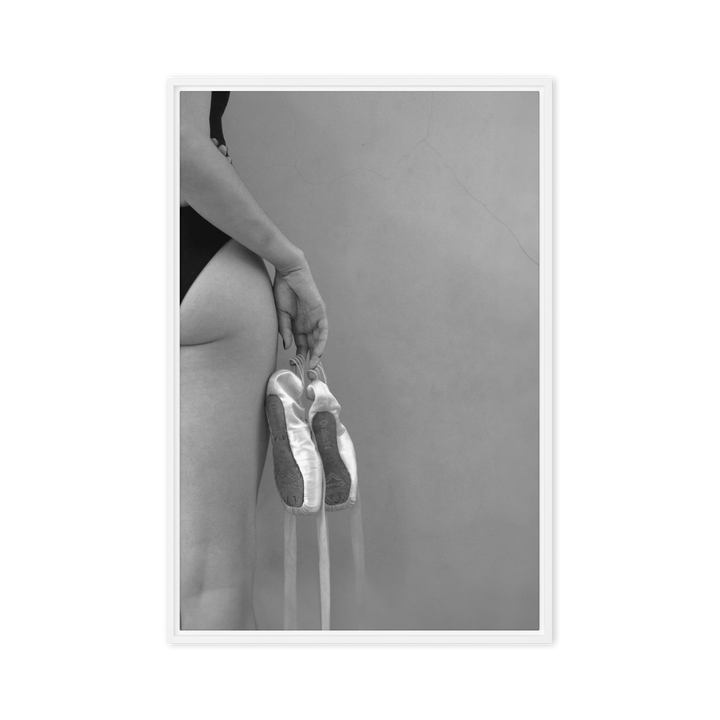 Leinwand - Ballettschuhe Weiß / 61x91 cm (24″×36″) artlia