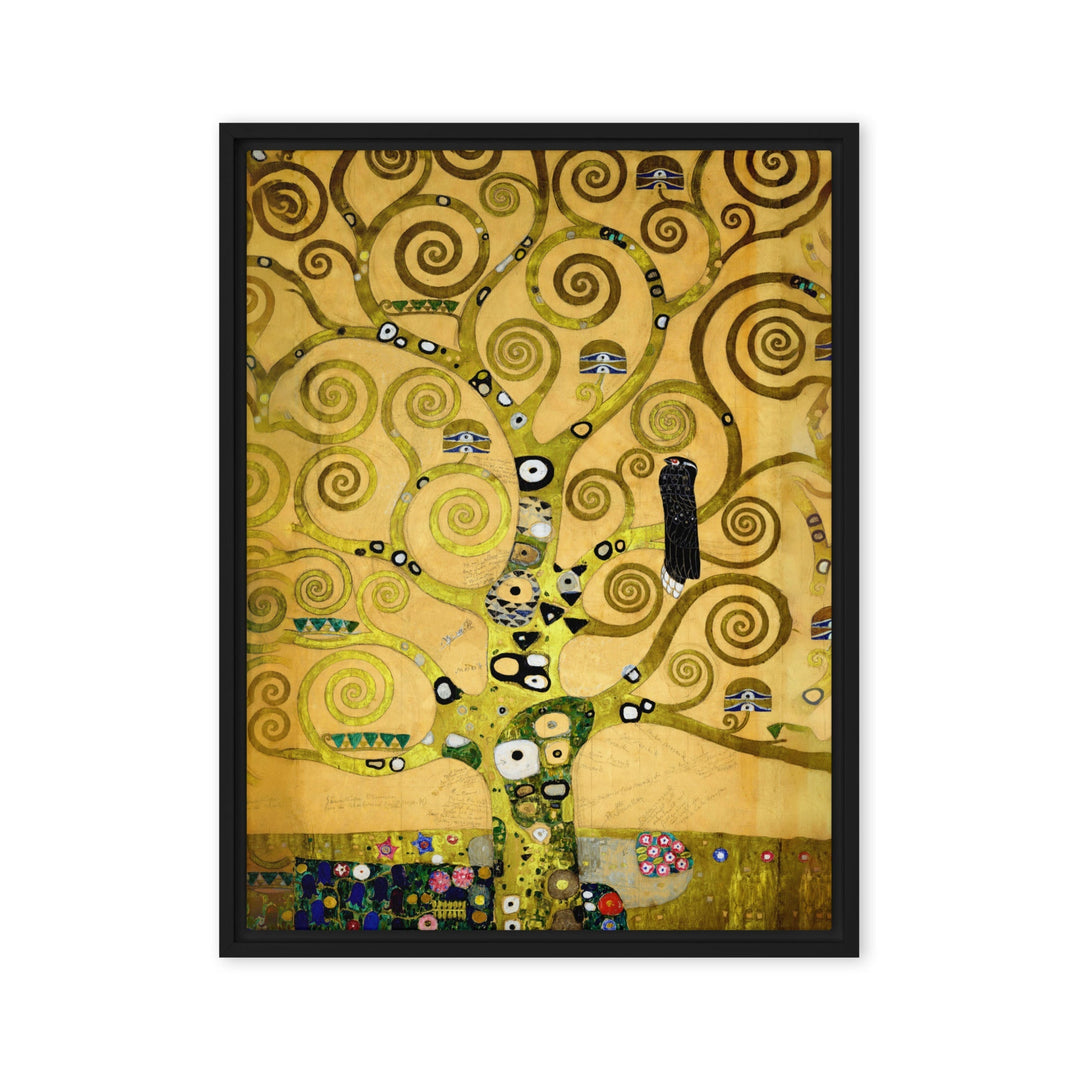 Leinwand - Gustav Klimt, der Lebensbaum Schwarz / 46x61 cm (18″×24″) artlia