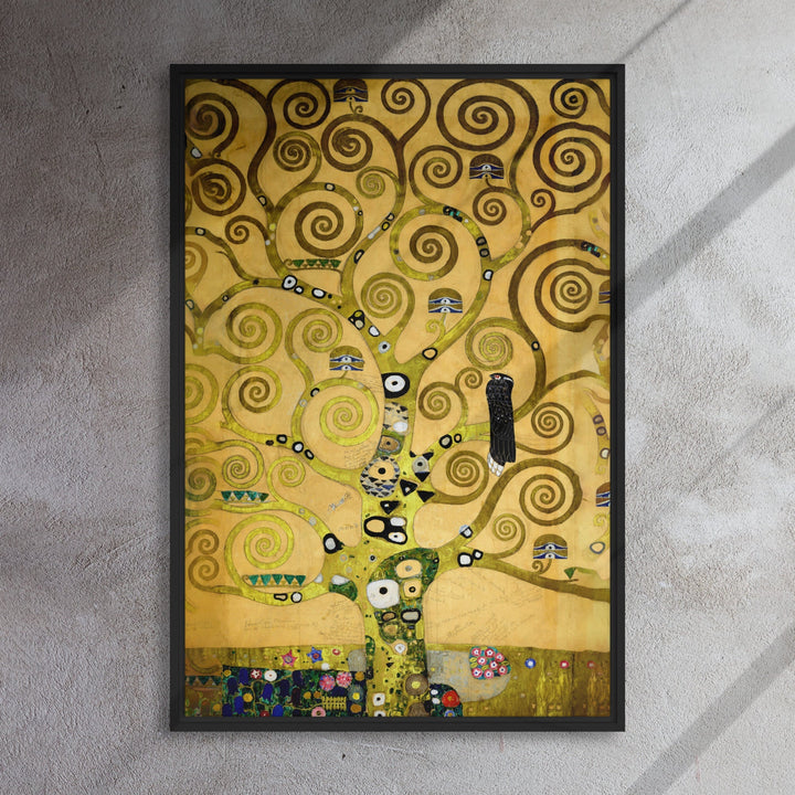 Leinwand - Gustav Klimt, der Lebensbaum Schwarz / 61x91 cm (24″×36″) artlia