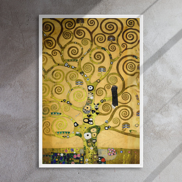 Leinwand - Gustav Klimt, der Lebensbaum Weiß / 61x91 cm (24″×36″) artlia