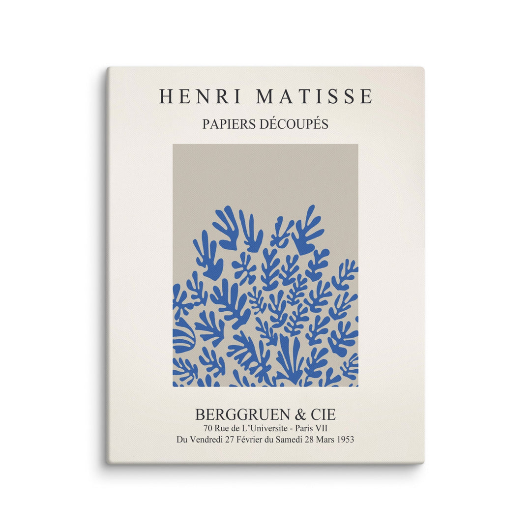 Leinwand - Henri Matisse, Papier Découpés blaue Blumen ohne Rahmen / 41x51 cm (16″×20″) artlia