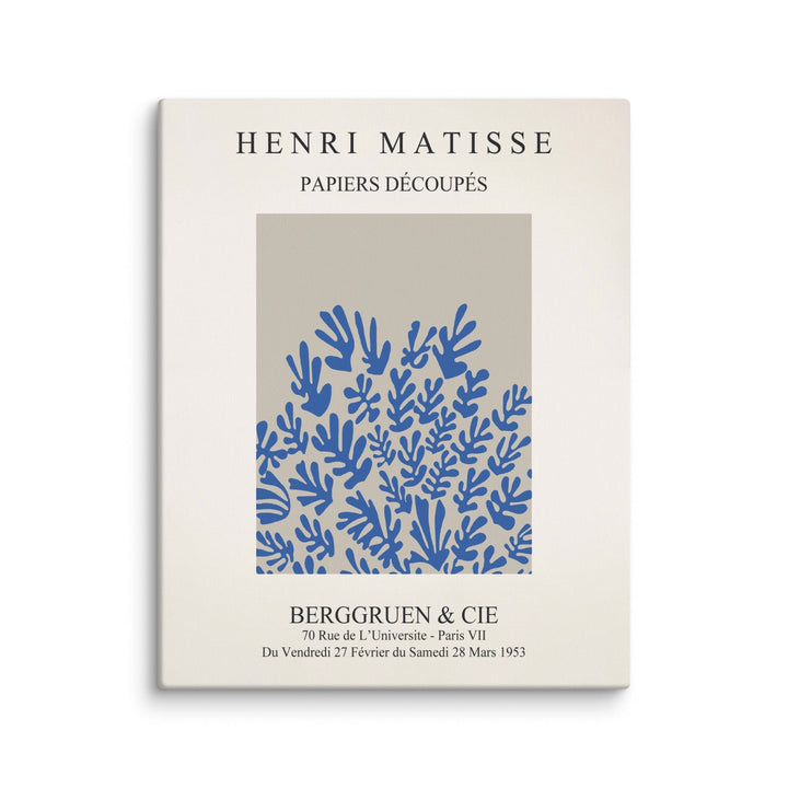 Leinwand - Henri Matisse, Papier Découpés blaue Blumen ohne Rahmen / 41x51 cm (16″×20″) artlia