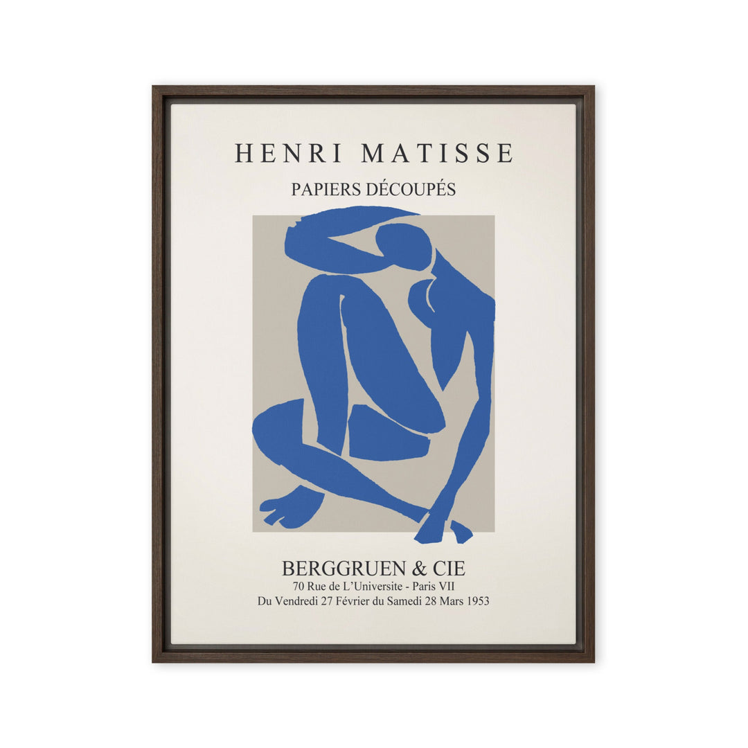 Leinwand - Henri Matisse, Papier Découpés blauer Akt Braun / 46x61 cm (18″×24″) artlia