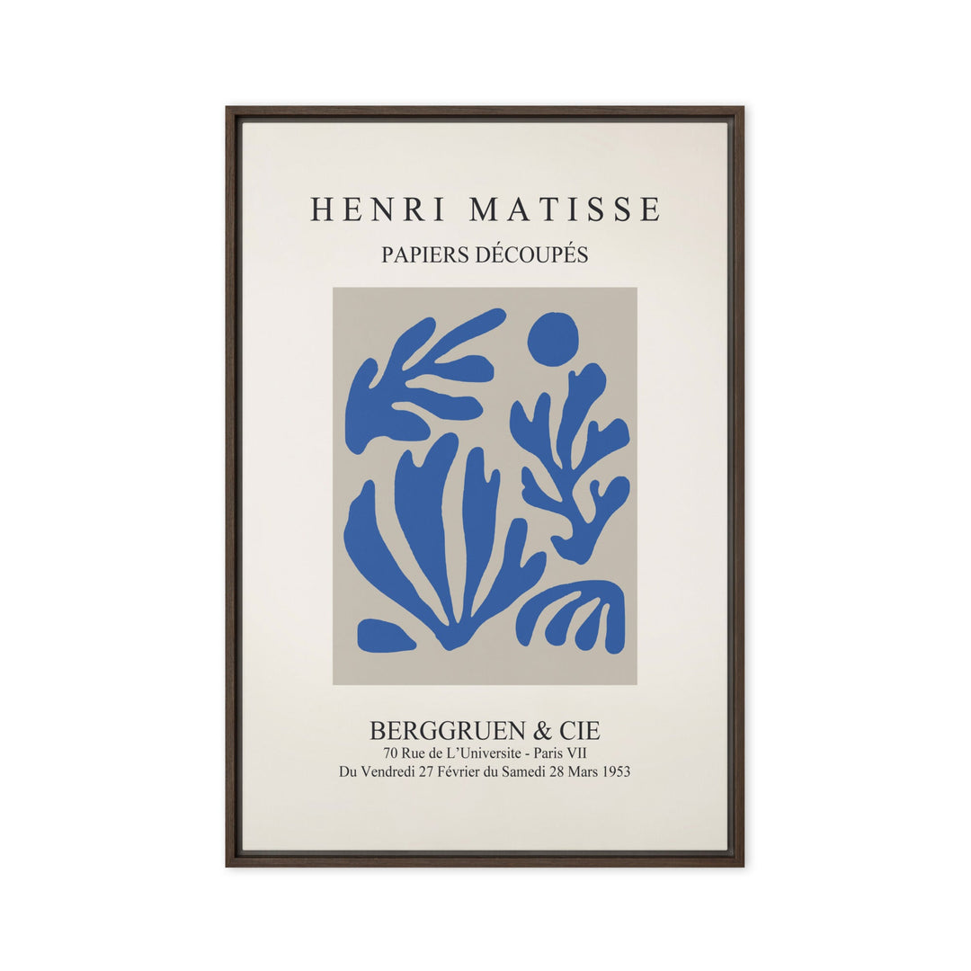 Leinwand - Henri Matisse, Papier Découpés blauer Garten I Braun / 61x91 cm (24″×36″) artlia