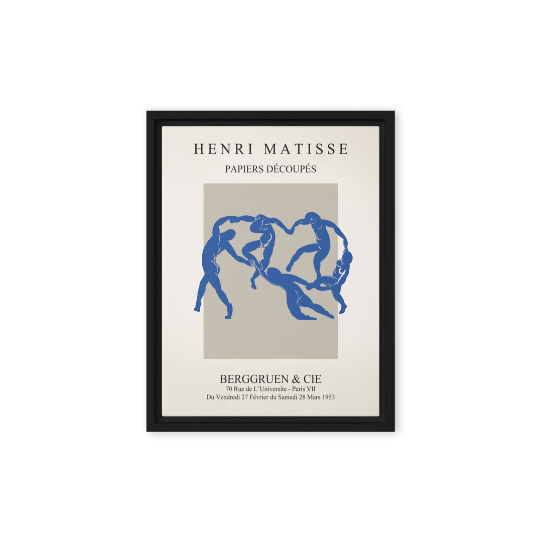 Leinwand - Henri Matisse, Papier Découpés blauer Tanz Schwarz / 31x41 cm (12″×16″) artlia