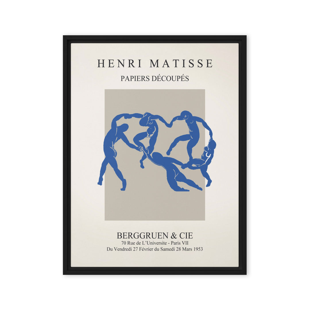 Leinwand - Henri Matisse, Papier Découpés blauer Tanz Schwarz / 46x61 cm (18″×24″) artlia