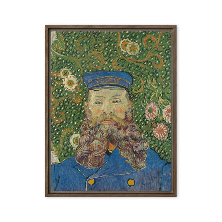 Leinwand - Van Gogh, Der Postbote, Porträt von Joseph Roulin Braun / 61x81 cm (24″×32″) artlia