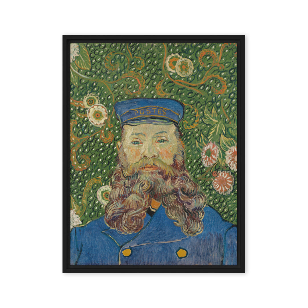 Leinwand - Van Gogh, Der Postbote, Porträt von Joseph Roulin Schwarz / 61x81 cm (24″×32″) artlia