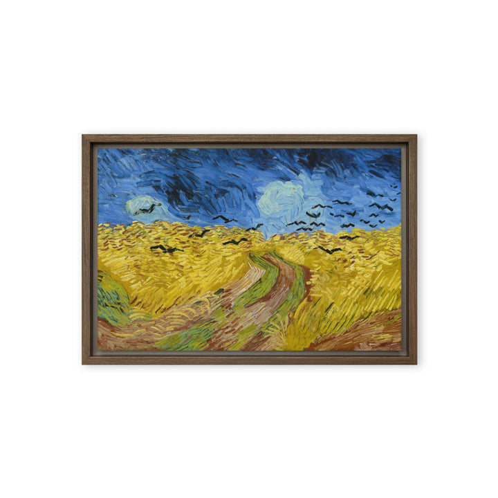 Leinwand - Van Gogh, Weizenfeld mit Krähen Braun / 31x46 cm (12″×18″) artlia