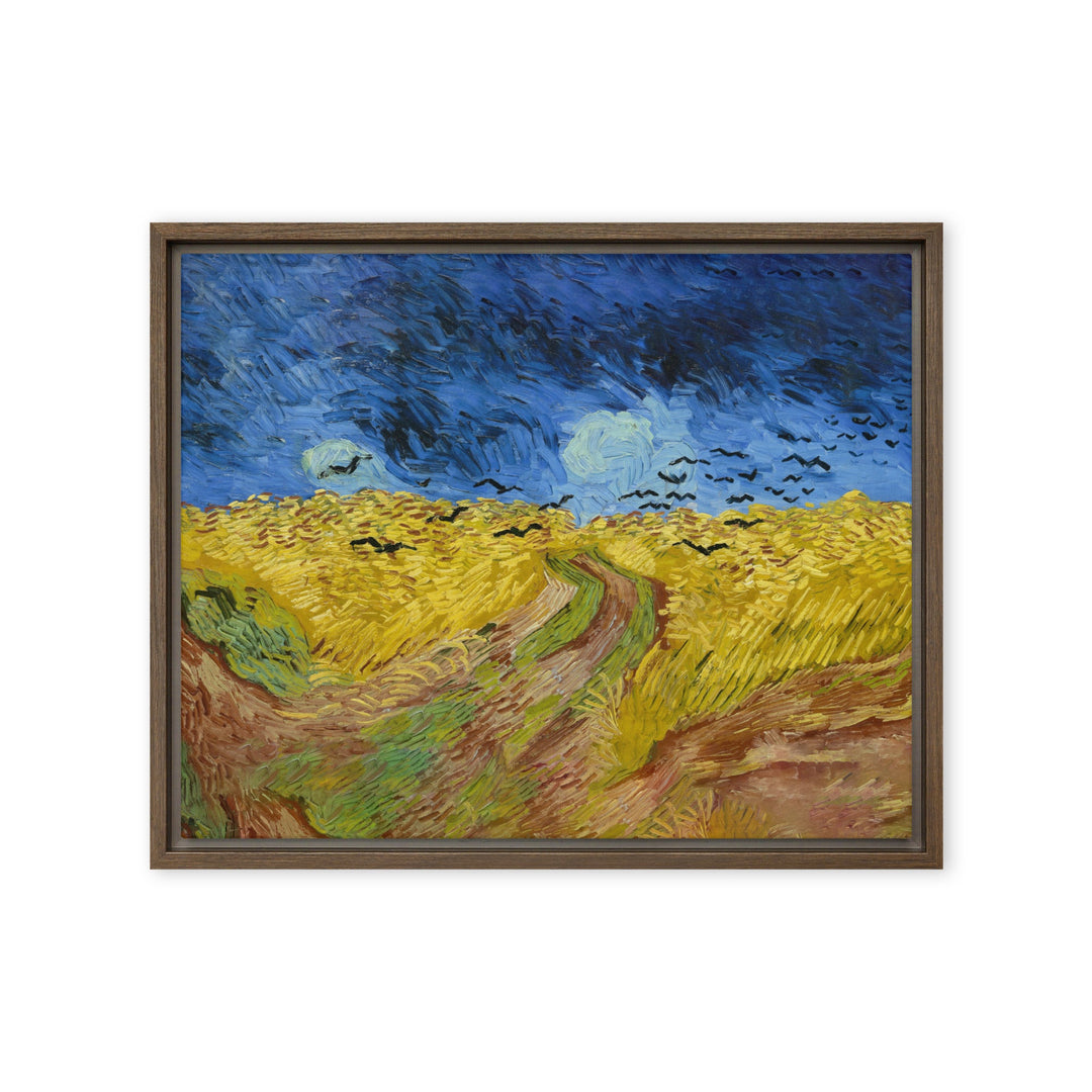 Leinwand - Van Gogh, Weizenfeld mit Krähen Braun / 41x51 cm (16″×20″) artlia