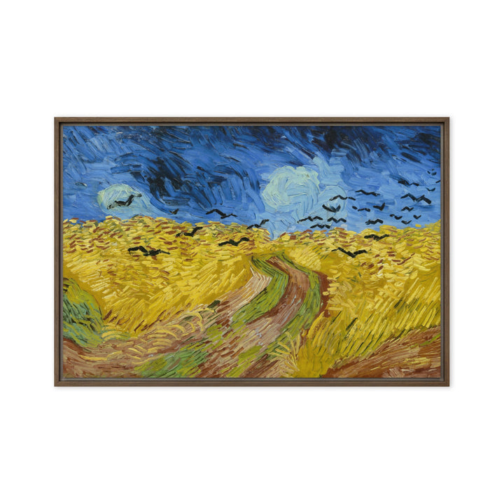 Leinwand - Van Gogh, Weizenfeld mit Krähen Braun / 61x91 cm (24″×36″) artlia
