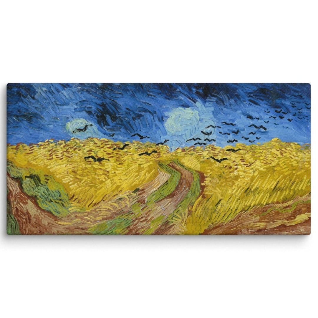 Leinwand - Van Gogh, Weizenfeld mit Krähen ohne Rahmen / 31x61 cm (12″×24″) artlia