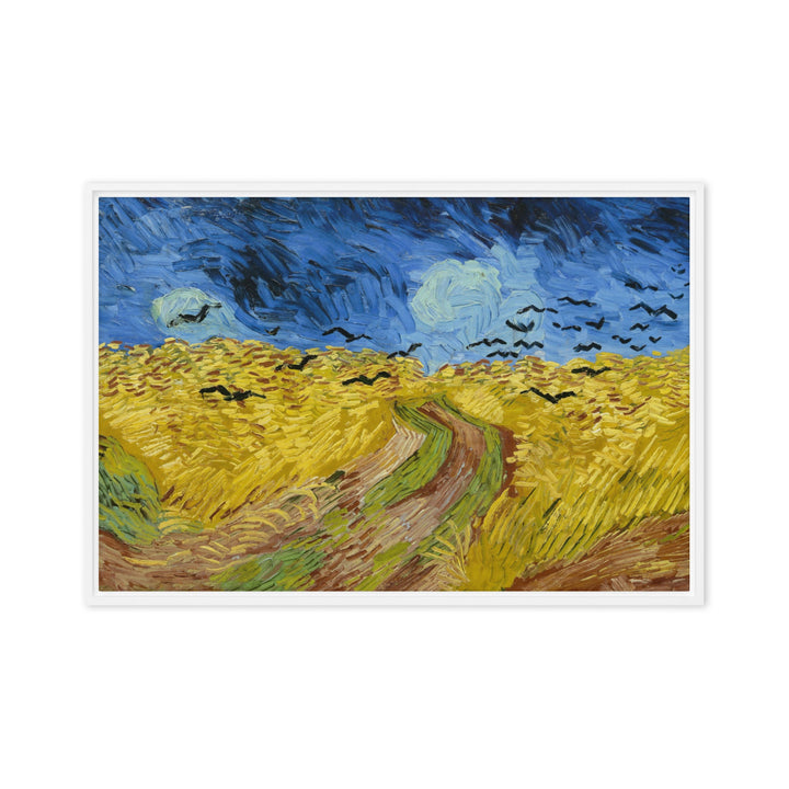 Leinwand - Van Gogh, Weizenfeld mit Krähen Weiß / 51x76 cm (20″×30″) artlia