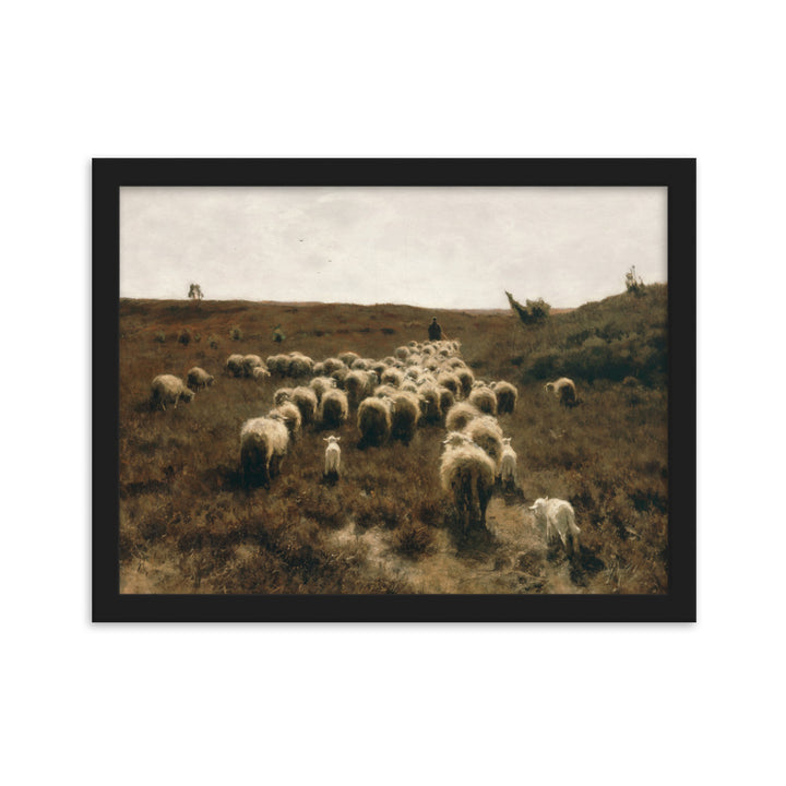 Poster - Anton Mauve, The Return of the Flock, Laren Schwarz / 30×40 cm artlia