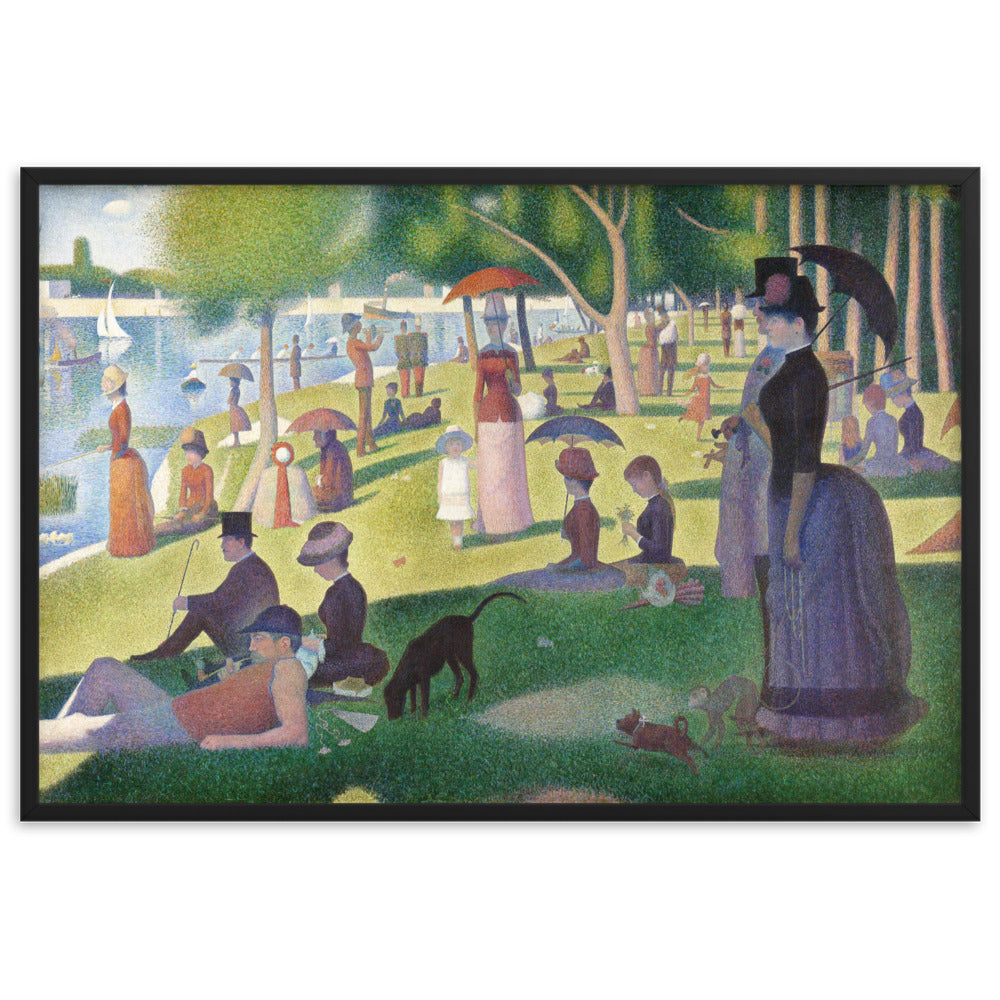 Poster - Ein Sonntagnachmittag auf der Insel La Grande Jatte Schwarz / 61×91 cm artlia