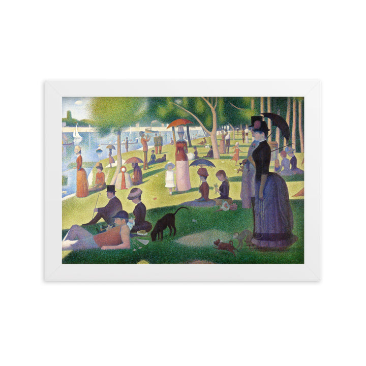 Poster - Ein Sonntagnachmittag auf der Insel La Grande Jatte Weiß / 21×30 cm artlia