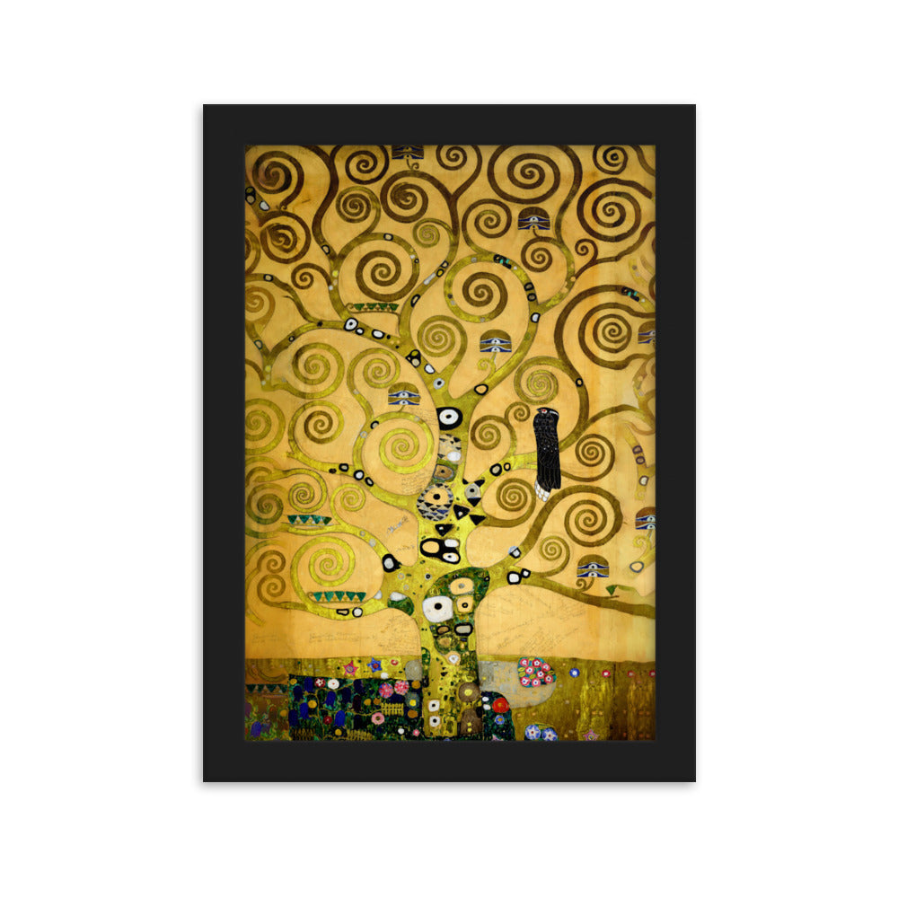 Poster - Gustav Klimt, der Lebensbaum Schwarz / 21×30 cm artlia
