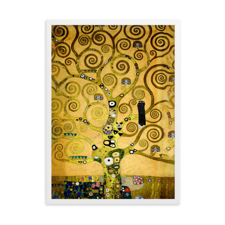 Poster - Gustav Klimt, der Lebensbaum Weiß / 50×70 cm artlia