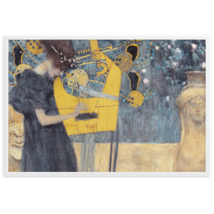 Poster - Gustav Klimt, Die Musik Weiß / 61×91 cm artlia