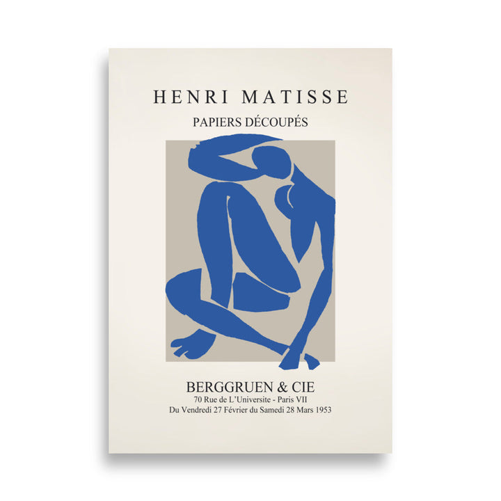 Poster - Henri Matisse, Papier Découpés blauer Akt artlia