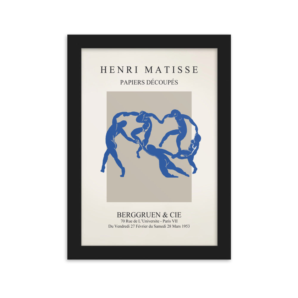 Poster - Henri Matisse, Papier Découpés blauer Tanz Schwarz / 21×30 cm artlia