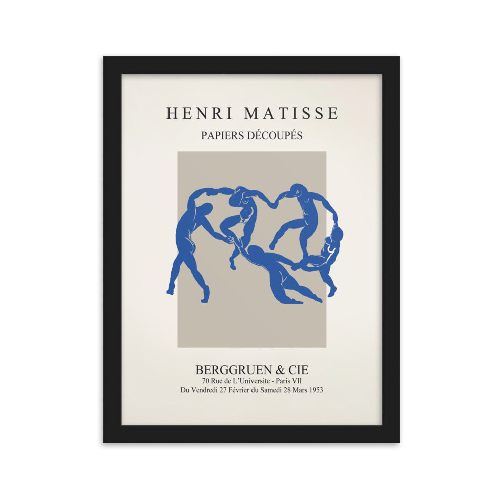 Poster - Henri Matisse, Papier Découpés blauer Tanz Schwarz / 30×40 cm artlia