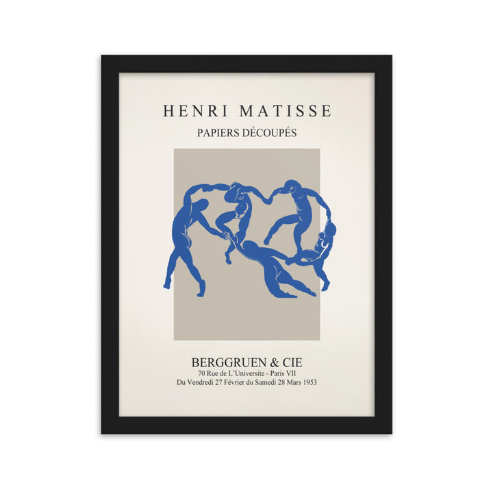 Poster - Henri Matisse, Papier Découpés blauer Tanz Schwarz / 30×40 cm artlia
