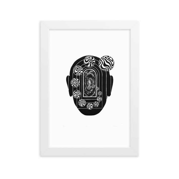 Poster - Inner Space Weiß / 21×30 cm artlia
